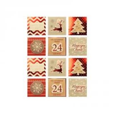 Opakowanie Karnety prezentowe czerwono-złote 24szt