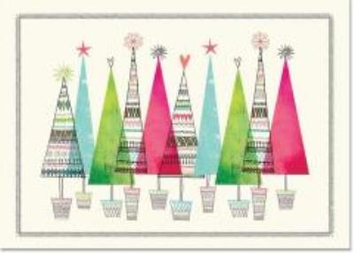 Opakowanie Karnety świątczne Delux Kolorowe choinki (20szt)