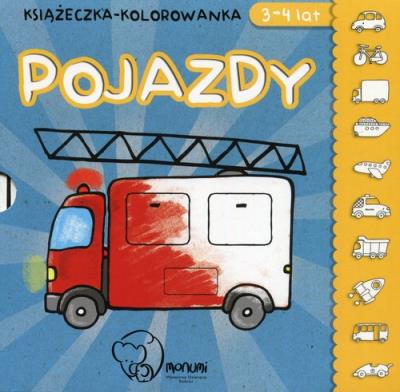 Książeczka kolorowanka Pojazdy. Autor: Opracowanie zbiorowe. SmakLiter.pl Okładka książki Książeczka kolorowanka Pojazdy