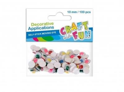 Opakowanie Ozdoba dekoracyjna kolorowe oczy 10mm 100el