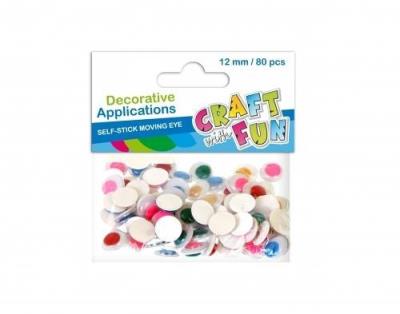 Opakowanie Ozdoba dekoracyjna kolorowe oczy 12mm 80el