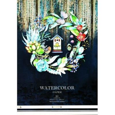 Okładka książki Papier artystyczny A3 8 arkuszy 200g/m2 + teczka mix wzorów