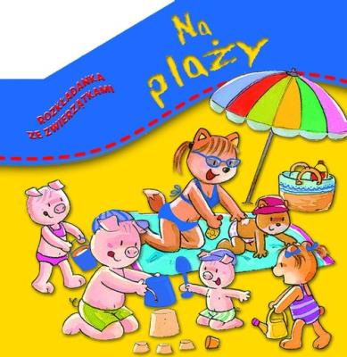 Okładka książki Rozkładanka ze zwierzątkami. Na plaży