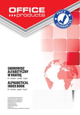 Skorowidz A4 kratkę alfabetyczny. Wydawca: PBS Connect Polska. SmakLiter.pl Opakowanie Skorowidz A4 kratkę alfabetyczny