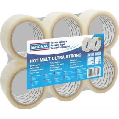 Opakowanie Tasma pakowa Donau Hot Melt 48mmx66m 6 sztuk transparentna