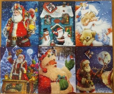 Opakowanie Torebka ozdobna laminowana Boże Narodz. PL-6 mix