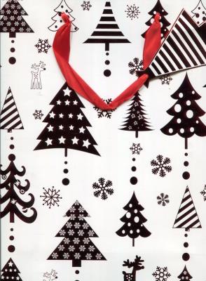 Opakowanie Torebka świąteczna pionowa średnia Czerwień