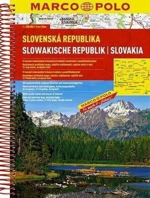 Atlas Słowacja 1:200 000 MARCO POLO. Autor: praca zbiorowa. SmakLiter.pl Okładka książki Atlas Słowacja 1:200 000 MARCO POLO