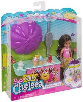 Opakowanie Barbie Club Chelsea Ice Cream Cart Playset