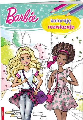 Barbie. Koloruję, rozwiązuję. Autor: praca zbiorowa. SmakLiter.pl Okładka książki Barbie. Koloruję, rozwiązuję