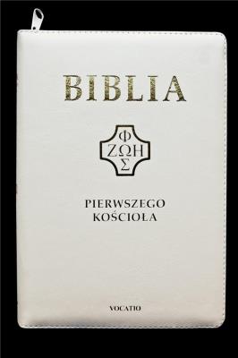 Okładka książki Biblia pierwszego Kościoła z paginatorami biała