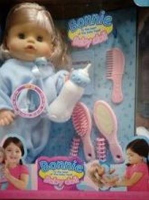 Opakowanie Bonnie Lalka sikająca z akcesoriami niebieska sukienka