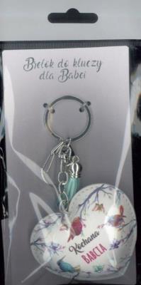 Opakowanie Brelok do kluczy - Kochana Babcia (białe serce)