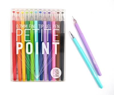 Opakowanie Cienkopisy żelowe ze szlachetnym kamieniem 12 sztuk