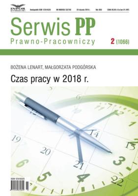 Czas Pracy w 2018 r.. Autor: Lenart Bożena, Podgórska Małgorzata. SmakLiter.pl Okładka książki Czas Pracy w 2018 r.