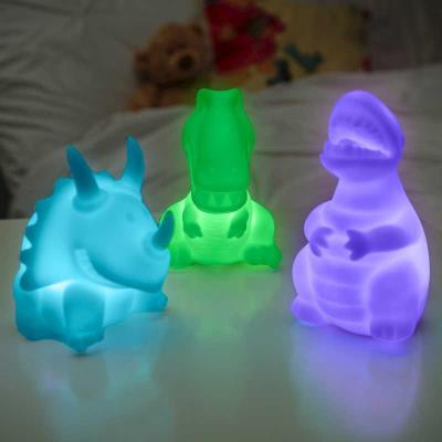 Opakowanie Dinozaury zmieniające kolor lampki Zestaw 3 sztuki