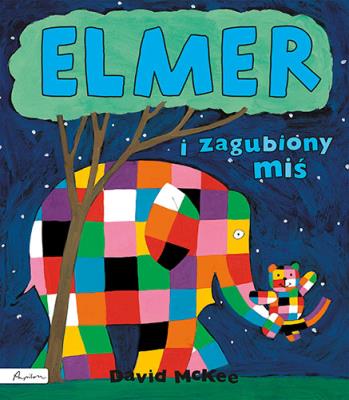 Elmer i zagubiony miś. Autor: David McKee. SmakLiter.pl Okładka książki Elmer i zagubiony miś