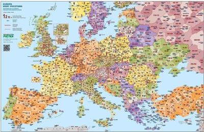 Europa kody pocztowe. Wydawca: WYDAWNICTWO KARTOGRAFICZNE PIĘTKA. SmakLiter.pl Opakowanie Europa kody pocztowe