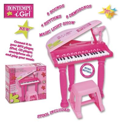 Opakowanie Fortepian elektroniczny 37 klawiszy z mikrofonem i stołkiem