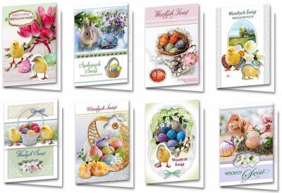 Opakowanie Karnet B6 BWD Wielkanoc Świeckie (10szt) MIX
