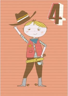 Opakowanie Karnet B6 z kopertą Urodziny 4 chłopiec