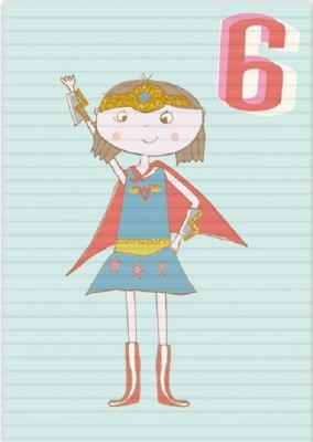 Opakowanie Karnet B6 z kopertą Urodziny 6 dziewczynka