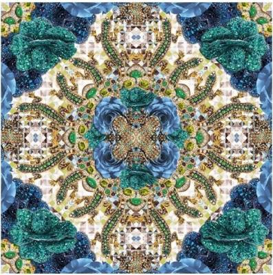 Opakowanie Karnet kwadrat z kopertą Blue Precious Rose