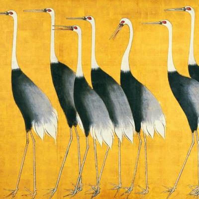 Opakowanie Karnet kwadrat z kopertą Cranes