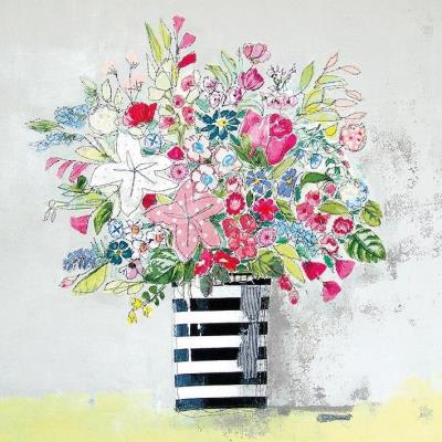 Opakowanie Karnet kwadrat z kopertą Stripy Vase