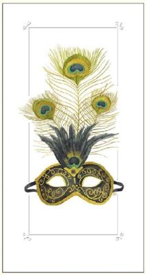 Opakowanie Karnet maska wenecka 12x23 + koperta