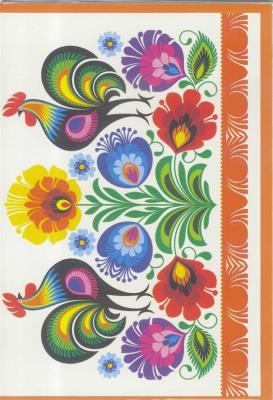 Opakowanie Karnet Nr.7 - łowicka koguty kodra FOLKSTAR