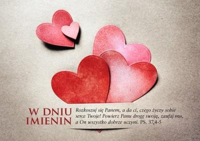 Opakowanie Kartka Imieniny 1 - Rozkoszuj się Panem