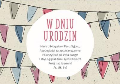 Opakowanie Kartka Urodziny 6 - Niech ci błogosławi Pan