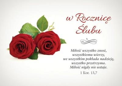 Okładka książki Kartka W Rocznicę Ślubu 5 - Miłość wszystko znosi