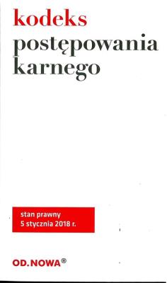 Okładka książki Kodeks postępowania karnego broszura