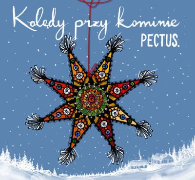 Kolędy przy kominie. Autor: Pectus. SmakLiter.pl Okładka książki Kolędy przy kominie