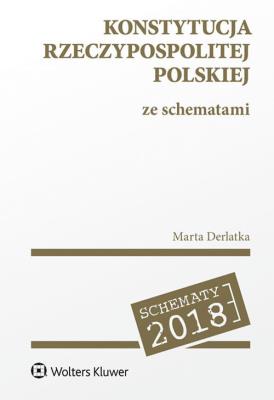 Konstytucja Rzeczypospolitej Polskiej ze schematam. Autor: Derlatka Marta. SmakLiter.pl Okładka książki Konstytucja Rzeczypospolitej Polskiej ze schematam