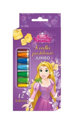 Opakowanie Kredki pastelowe 12 kolorów Księżniczki