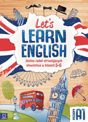 Okładka książki Let's learn English. Zestaw zadań utrwalających słownictwo w kl. 5-8.