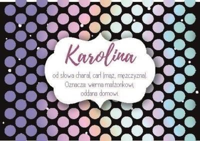 Opakowanie Magnes Imiona - Karolina