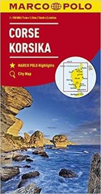 Mapa drogowa Korsyka 1:150 000 MARCO POLO. Autor: Opracowanie zbiorowe. SmakLiter.pl Okładka książki Mapa drogowa Korsyka 1:150 000 MARCO POLO