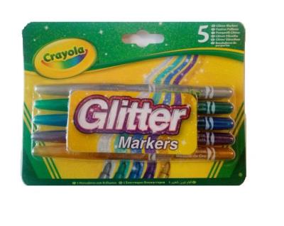 Markery brokatowe 5 kolorów CRAYOLA. Wydawca: Crayola. SmakLiter.pl Opakowanie Markery brokatowe 5 kolorów CRAYOLA