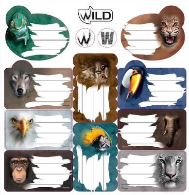 Opakowanie Naklejki na zeszyty Wild 25 sztuk