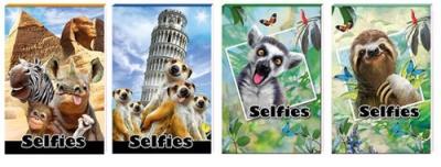 Opakowanie Notes klejony A6 96 kartek kratka Selfies 10 sztuk mix