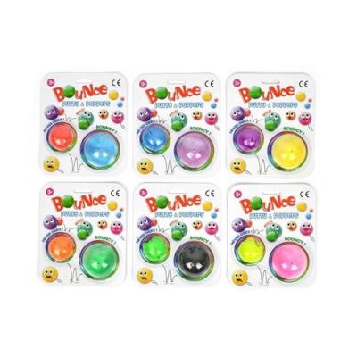 Opakowanie Odbijająca się masa wraz z piłeczką 6 cm mix