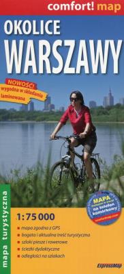 Okolice Warszawy mapa turystyczna 1:75 000. Wydawca: ExpressMap. SmakLiter.pl Opakowanie Okolice Warszawy mapa turystyczna 1:75 000