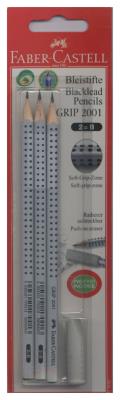 Opakowanie Ołówek grafitowy Grip 2001 2B 3 sztuki z gumką
