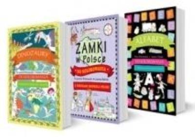 Okładka książki Pakiet: Alfabet / Dinozaury /Zamki do kolorowania