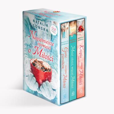 Pakiet: Garść pierników, szczypta miłości / Mniej złości, więcej miłości / Kropla zazdrości, morze miłości. Autor: Natalia Sońska. SmakLiter.pl Okładka książki Pakiet: Garść pierników, szczypta miłości / Mniej złości, więcej miłości / Kropla zazdrości, morze miłości