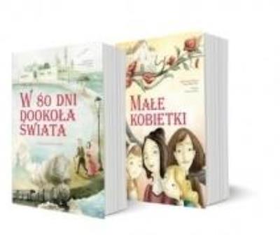 Pakiet: Małe kobietki / W 80 dni dookoła świata. Autor: Juliusz Verne, Alcott Louisa May. SmakLiter.pl Okładka książki Pakiet: Małe kobietki / W 80 dni dookoła świata
